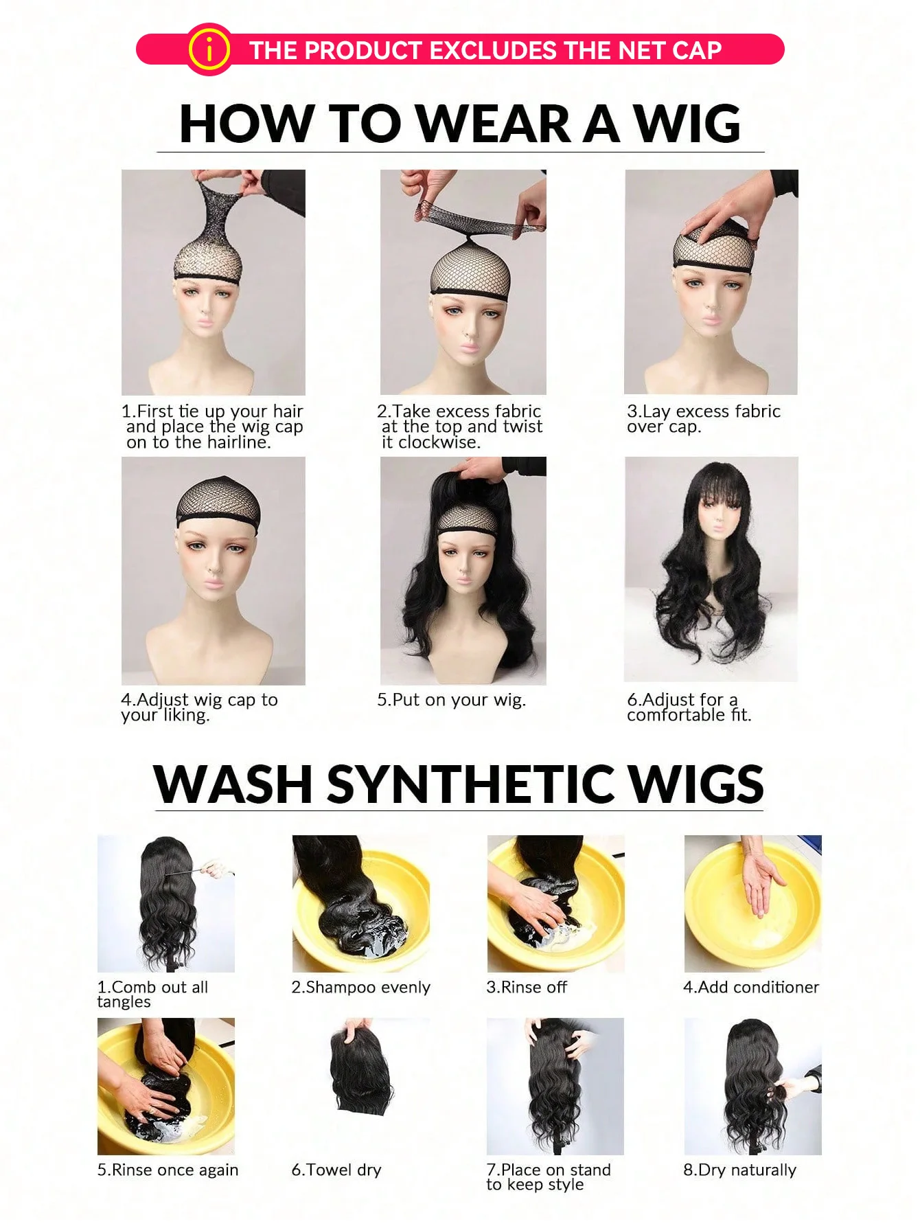 Short Bob Wig ForWomen Pixie Cut Wigs Glueless Wig None Lace Front Wig With Bangs Natural Black Straight Synthetic Wig - Image 5