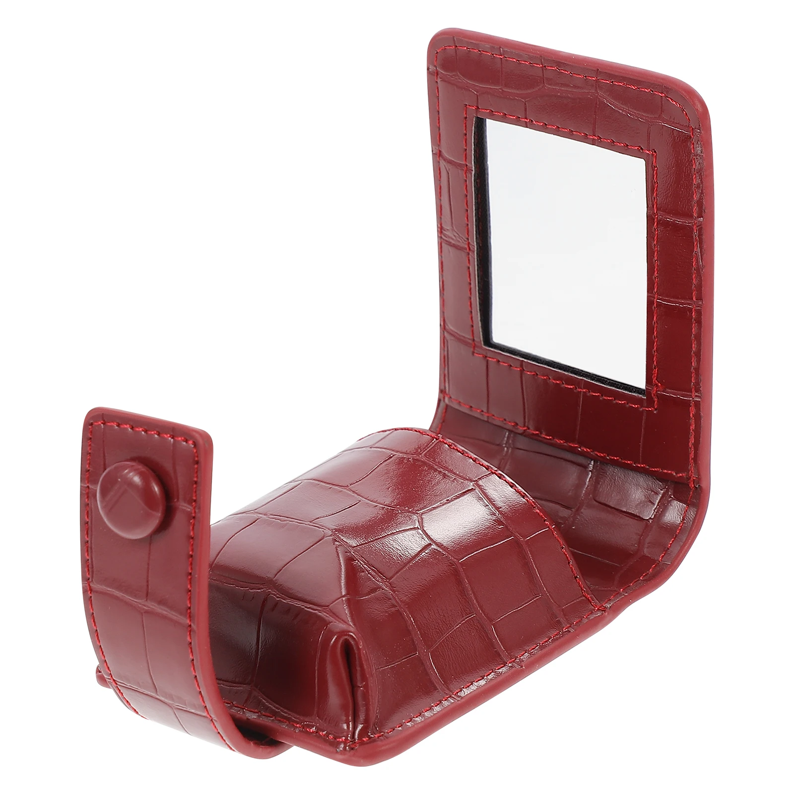 

PU Lipstick Bag Mini Travel Makeup Case Portable Lightweight ganizer Mirror Design Gift Compact Small Size