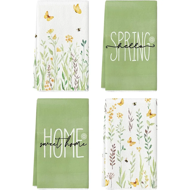 4Pcs, Green Letter …