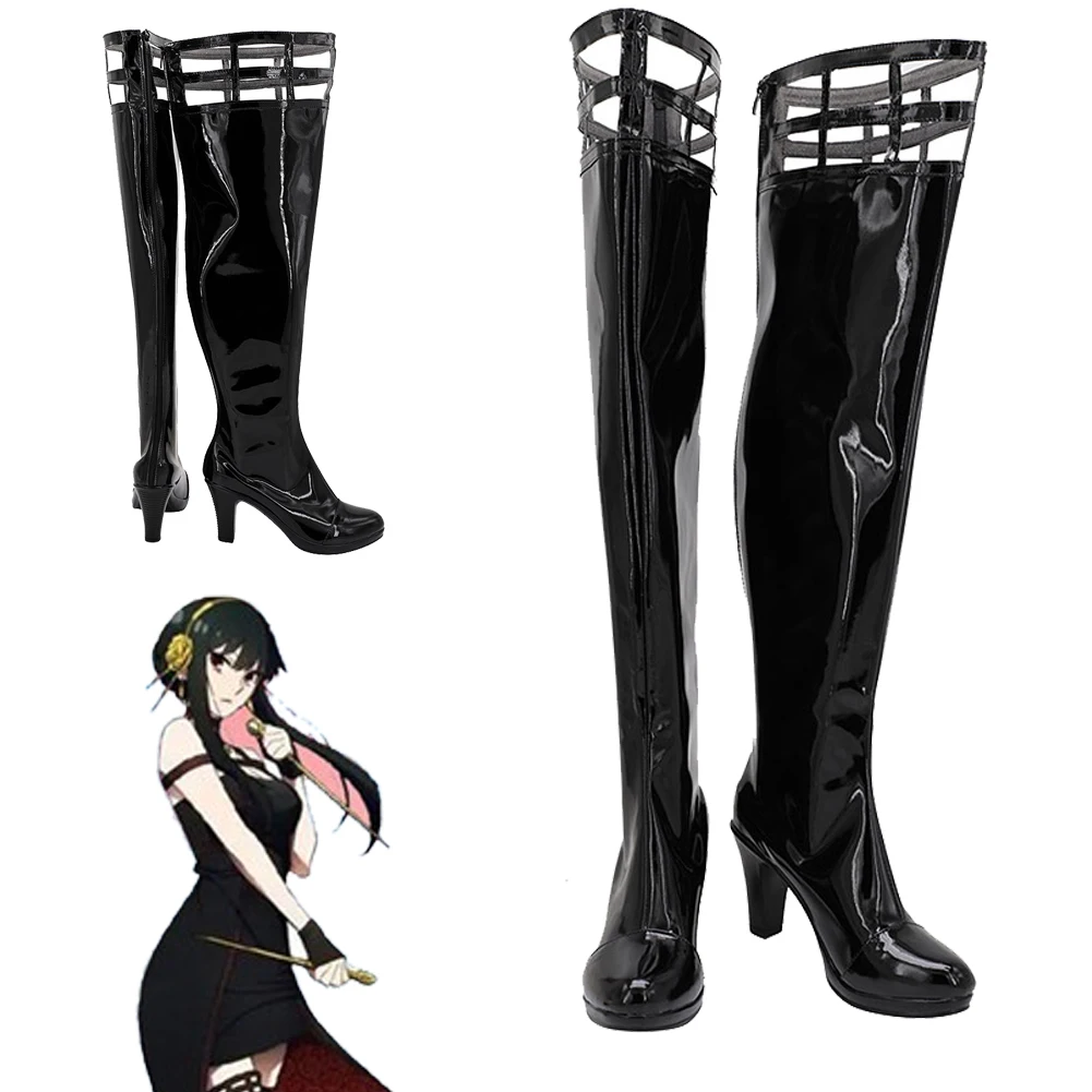 Anime Spy Family Cosplay Yor Forger Shoes Fantasy Disguise Props Hallowmas Costume Party Uniform Carnival Role Play Boots