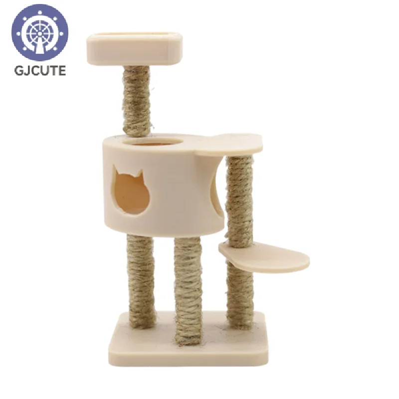 1/12 Dollhouse Simulation Cat Climbing Frame Model Miniature Pet Furniture Accessories Micro Scene Construction Props