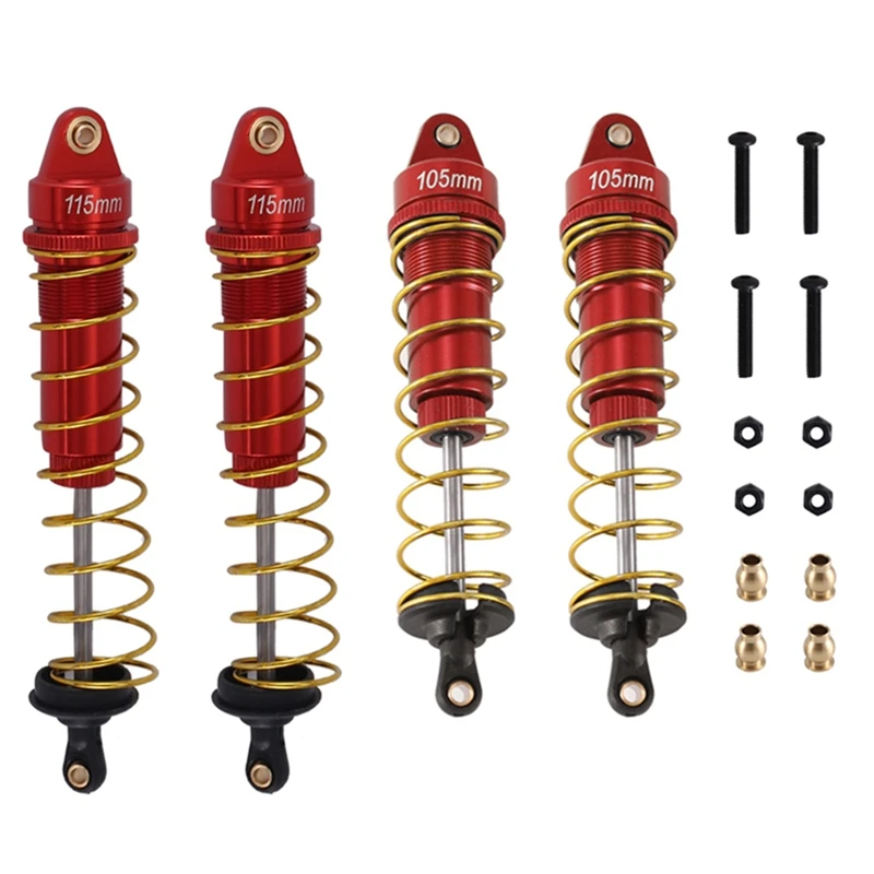 4szt Metalowy amortyzator przedni i tylny do Arrma 1/10 SENTON Granite Typhon Big Rock 4X4 BLX Upgrade Parts