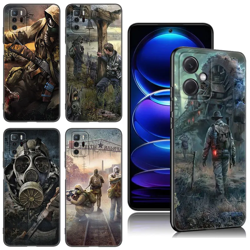 Stalker Clear Sky Black Silicone Phone Case For Xiaomi Redmi Note 10 11 11S 12 13 4G 8 9 11T Pro 5G Plus 8T 9S 10S 12S