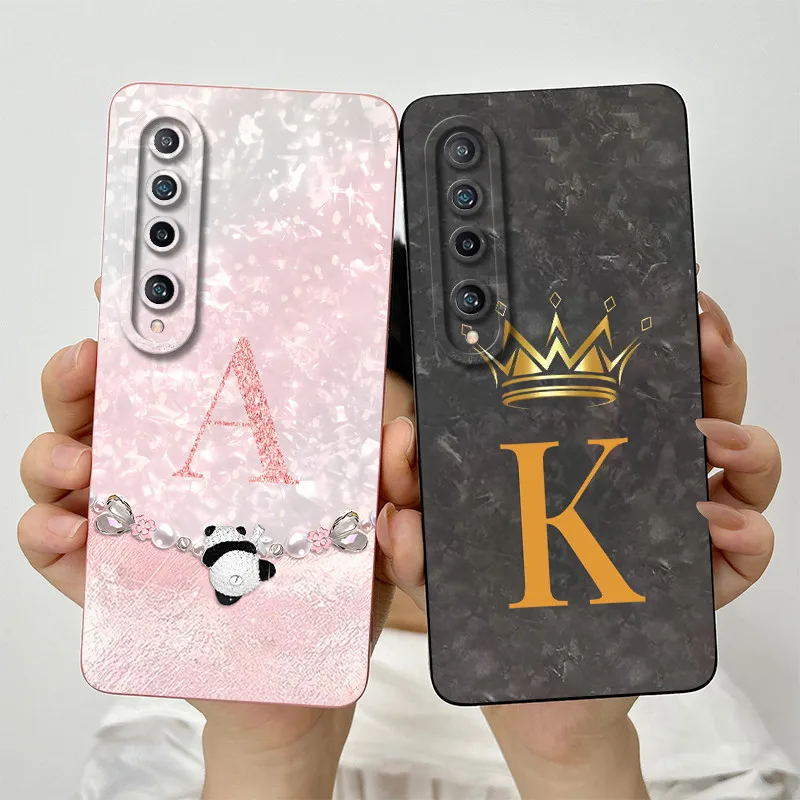 For Xiaomi mi 10 5G Case Xiaomi mi 10 Pro 5G Phone Case Fashion Crown Letters Full Package Matte Anti Drop Soft Protective Cover