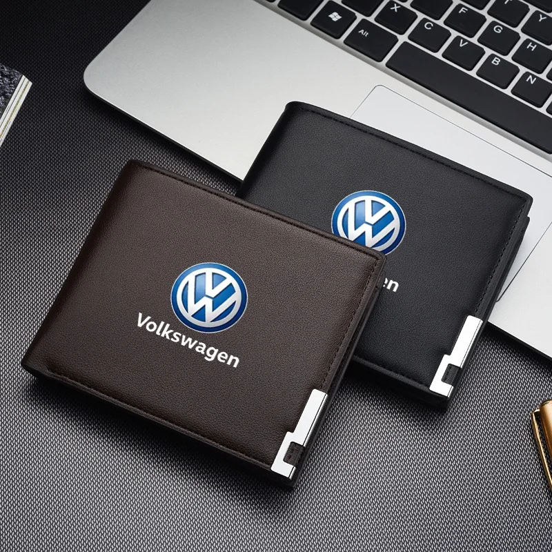 Car Wallet Men Leather Driver Licence Holder Key Card Bag For Volkswagen Golf Polo Tiguan Passat Jetta Touran TSI R32 MK4 GTI view 2