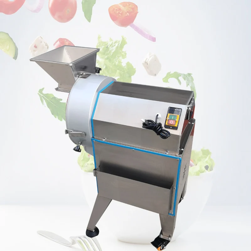 Commercial Multi-Functional Vegetable Slicing Shredding Dicing Equipment For Canteen Central Kitchen Vegetable Cutting Machine