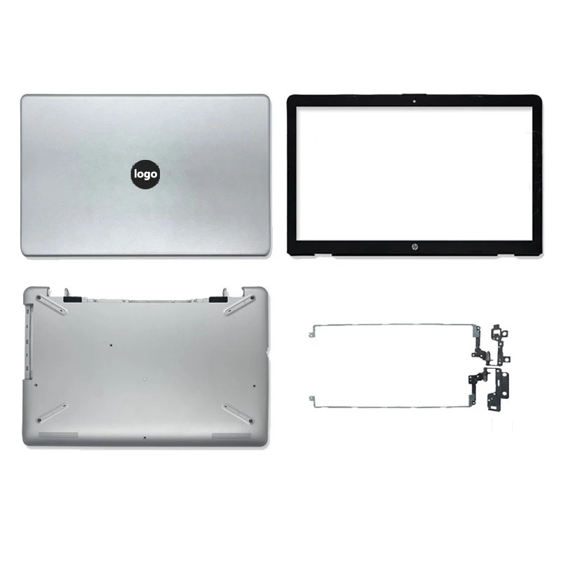 Nova caixa do portátil para hp 17-bs 17-ak 17g-br TPN-W129 TPN-W130 lcd capa traseira moldura frontal inferior caso dobradiças superior habitação prata