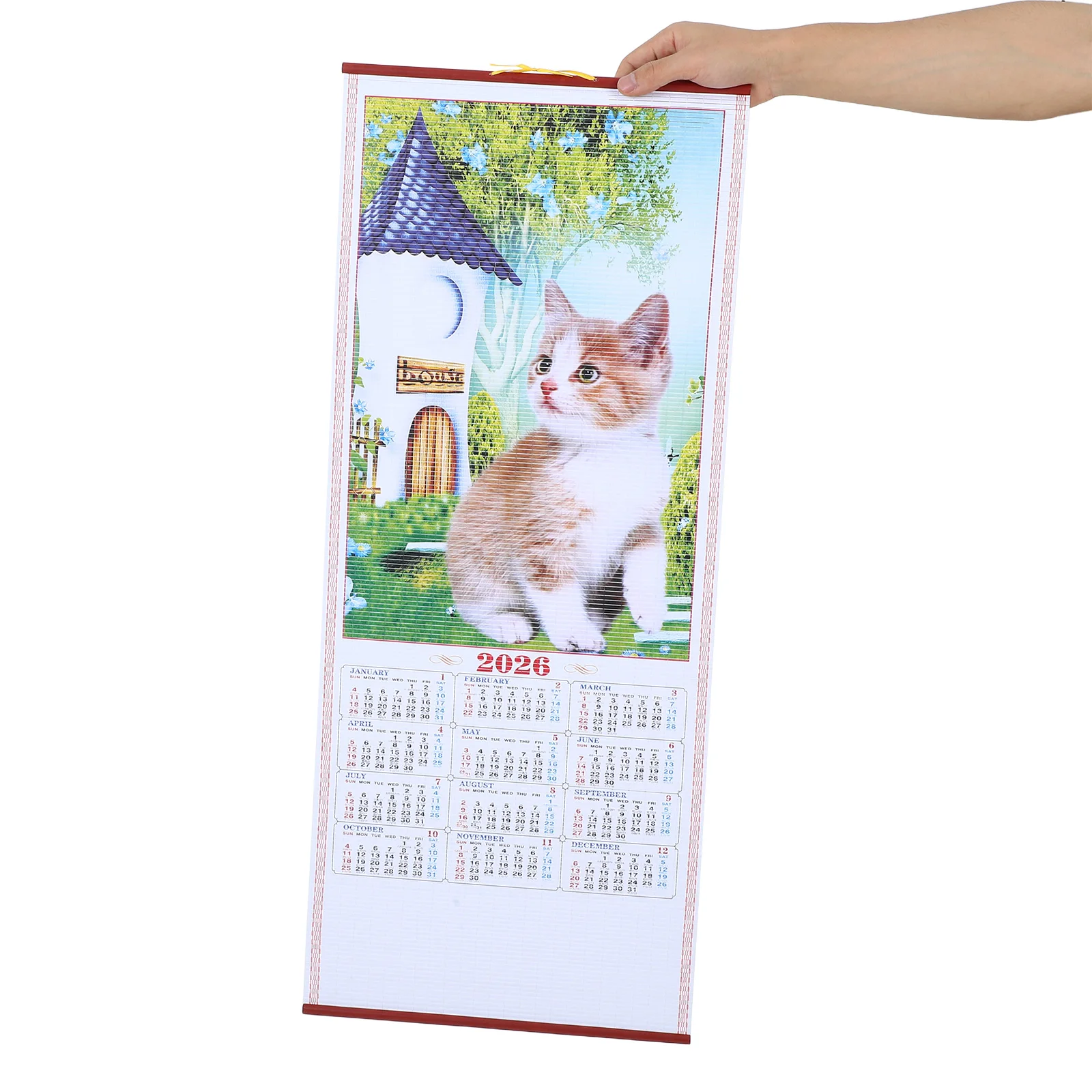

2026 Horse Scroll Calendar Aesthetic Hanging Lunar Year Decor Chinese New Year Lunar Wall Calendar Office Wall Calendars