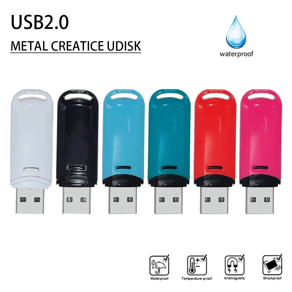 USB 2.0プラスチックフラッシュドライブ,4GBメモリスティック,8GB, 16GB, 32GB, 64GB, 128GB