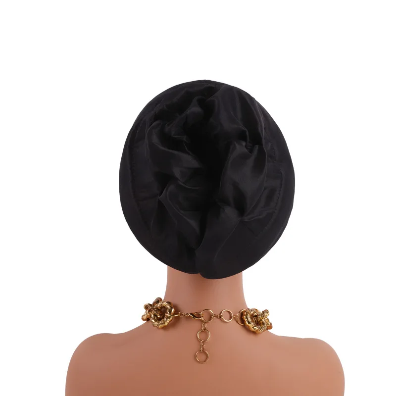 Nigerian Turban Head Accessories Plain Sego Head Tie African Women\'s Turban Cap Wedding Auto Gele Daily Headscarf New Headtie