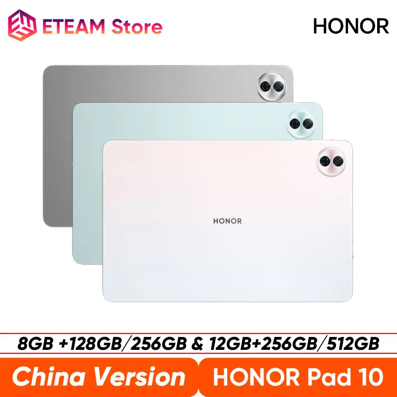 2025 New China Version HONOR Pad 10 12.1'' TFT LCD 120Hz Display 10100mAh Large Battery 8MP Camera 35W Charge Support 66W Charge