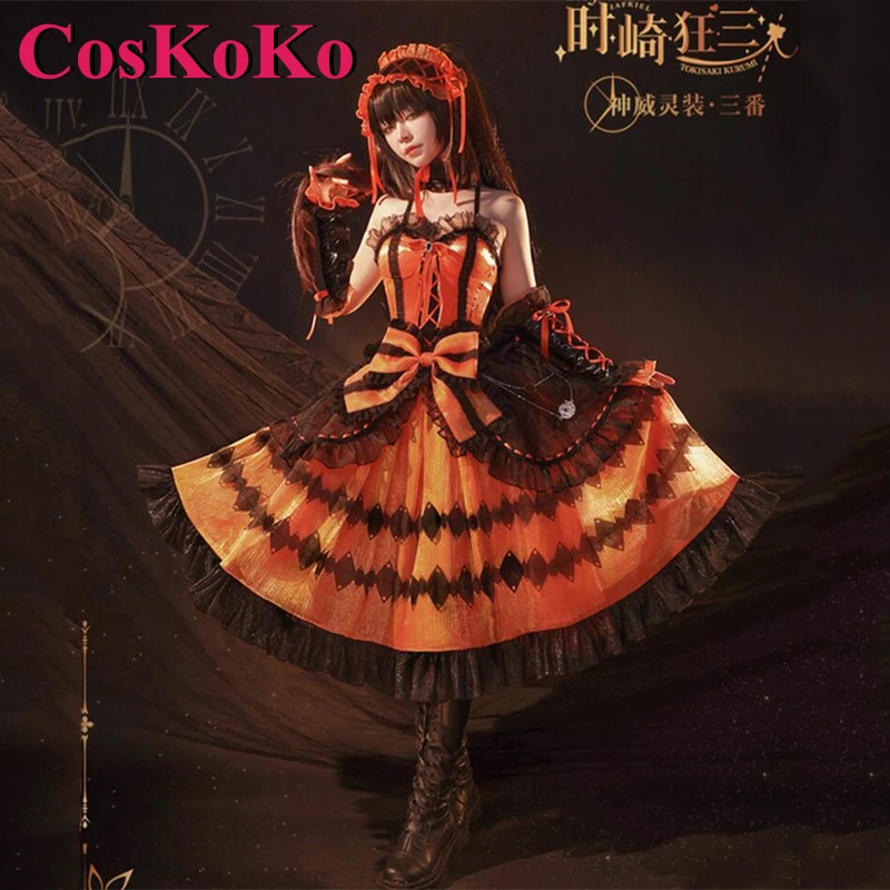 

CosKoKo Tokisaki Kurumi Cosplay Anime DATE A LIVE Costume Gorgrous Sweet Uniform Dress Halloween Carnival Role Play Clothing New