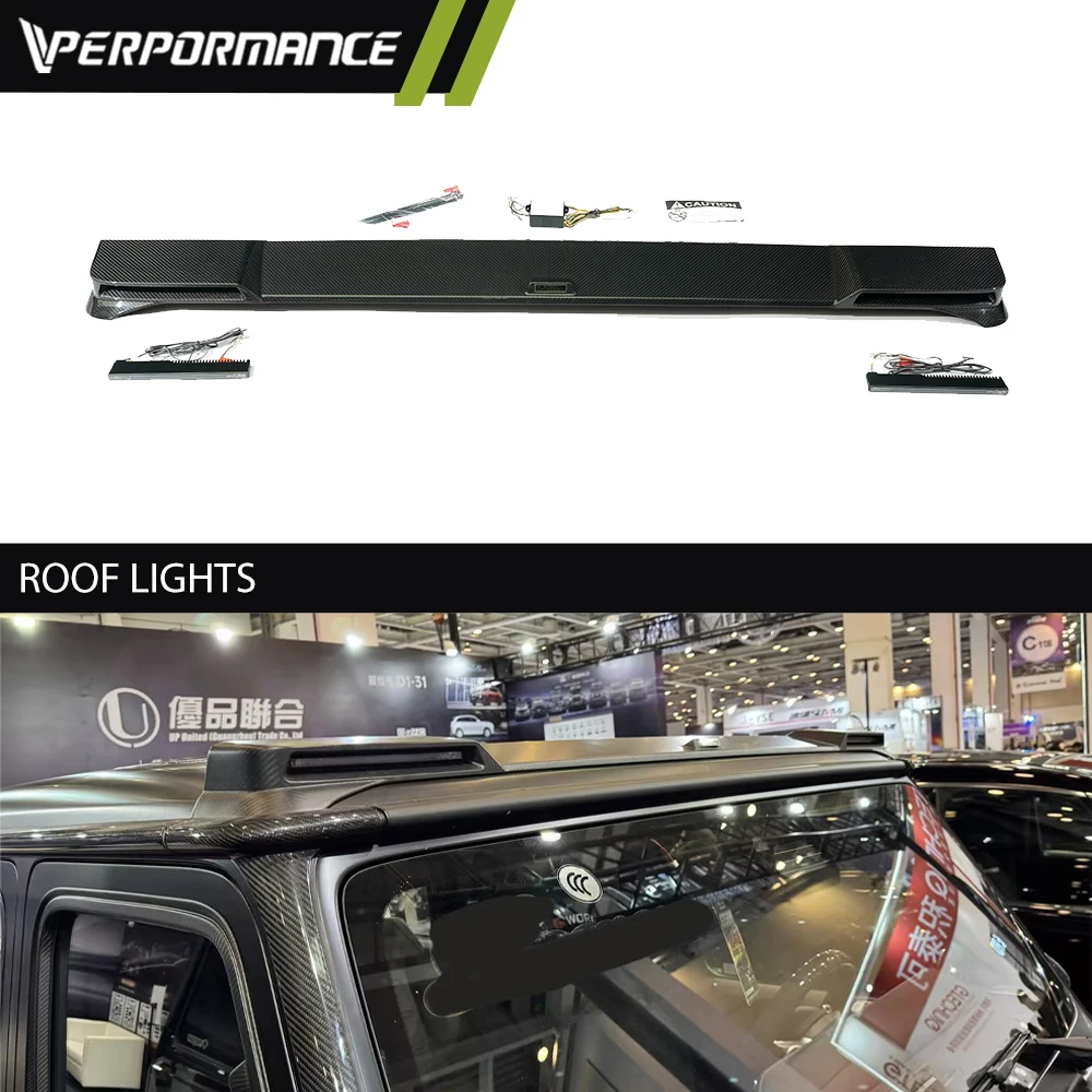 

2025 Dry Carbon Fiber Roof Lights Body Parts for G Class W465 G63 High Quality Roof Lights Body Kit Upgrade Roof Lamp Accessory