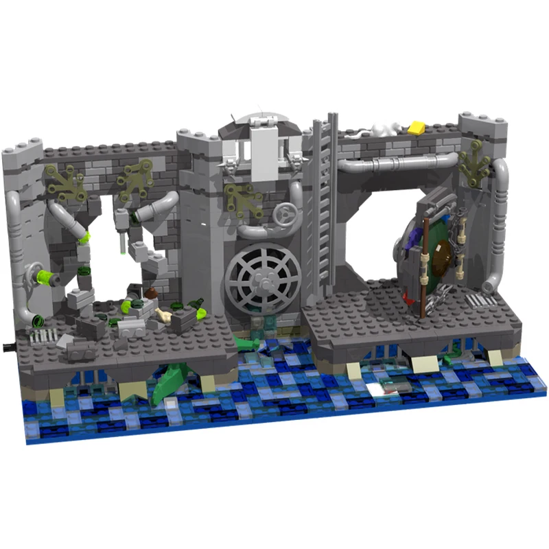 NUEVO Set de Construcción MOC de 679 Piezas, Modelo Creativo Tmnt Sewer, Bloques de Construcción Premium para Exhibición, Decoración para el Hogar, Regalo Coleccionable