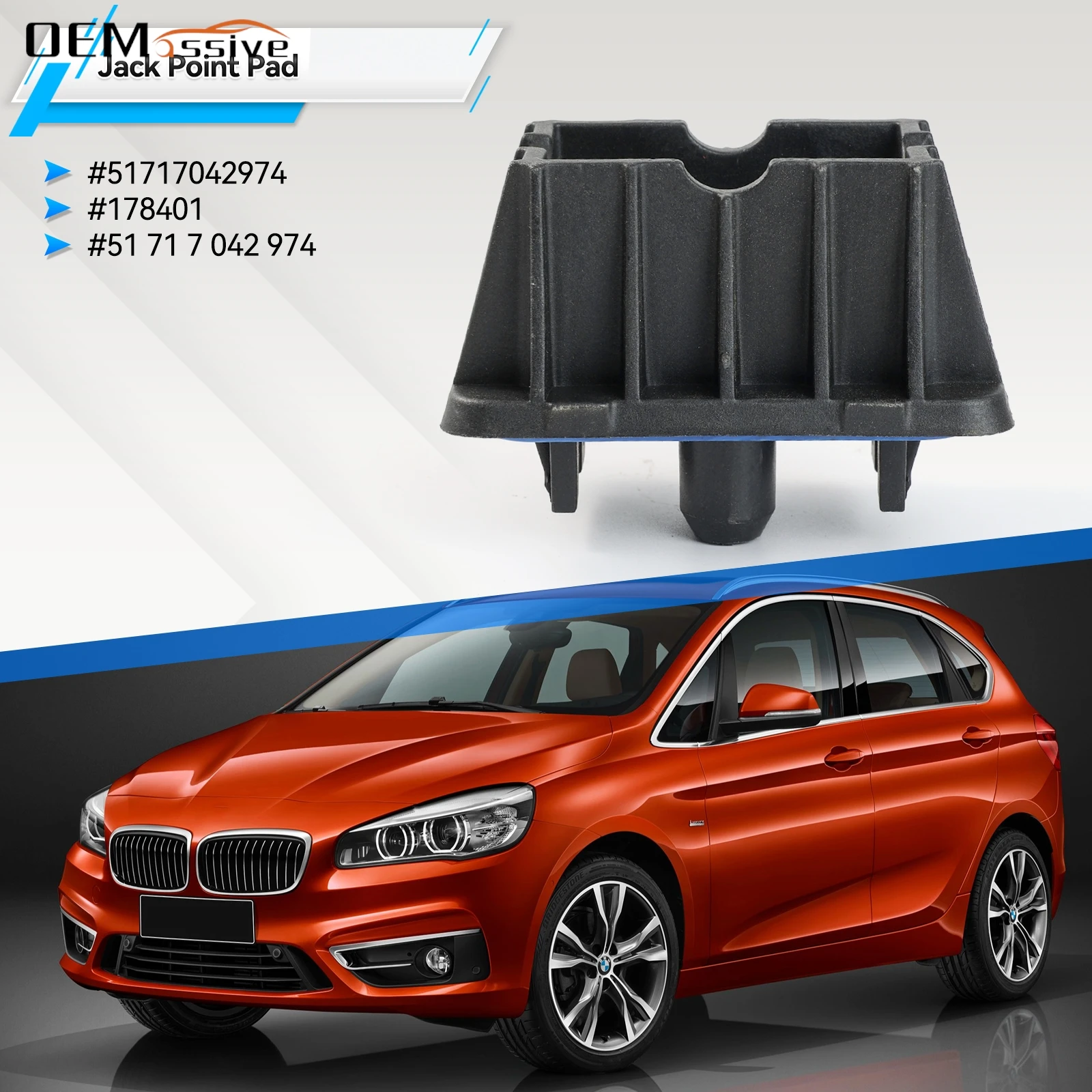 

1pc/4pcs Car Lift Jacking Point Support Plug Plate Block Jack Pad for BMW F46 F45 F13 F07 F06 F01 F02 F03 F04 i3 I01 51717042974