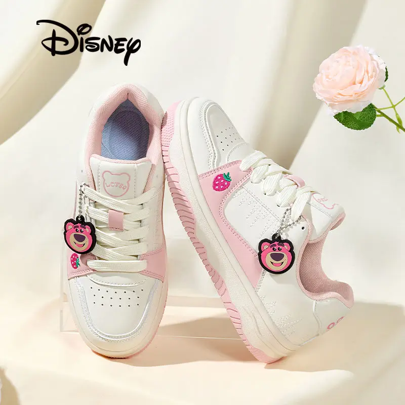 Cartoon kawaii Lotso series breathable sneakers Disney autumn and winter new warm anti-slip versatile sports sneakers wholesale