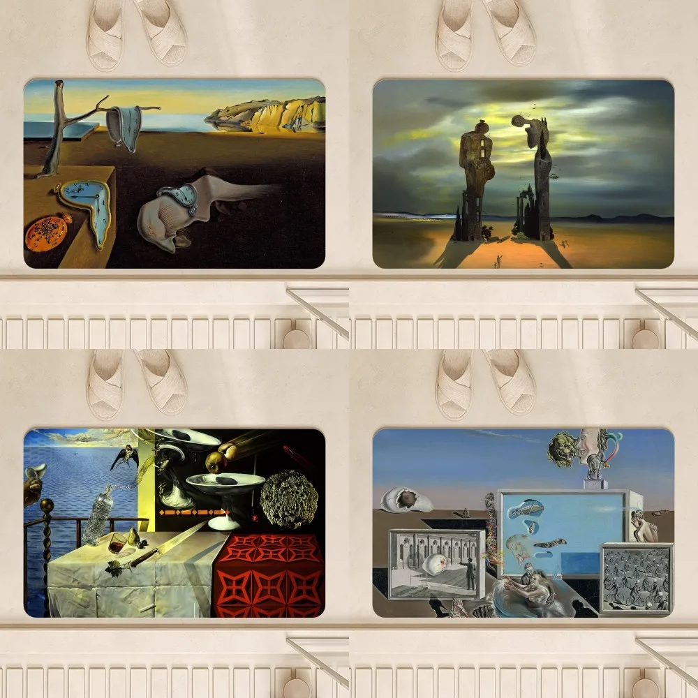 Salvador dali art boden matte boden matte schlafzimmer dekoration balkon rutsch feste fuß matte wohnzimmer teppich