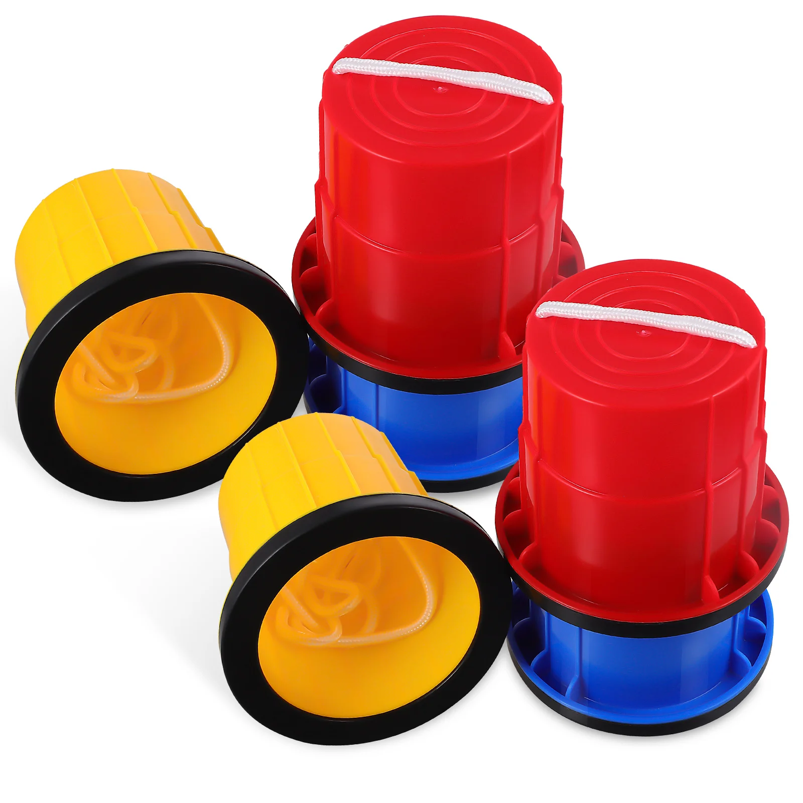 

3 Pairs Stilts Classic Toys Kids' Bucket for Children Face Pot Plastic Walking Cups Non-slip