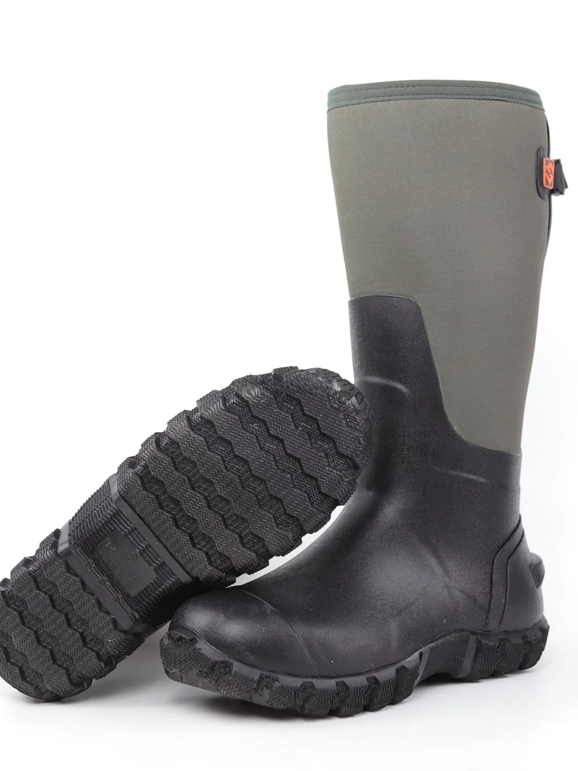 Men's High-Tube Waterproof Rain Boots Outdoor Thickened Wear-Resistant Rubber Fishing Boots Anti-Slip Comfortable New Brown R...