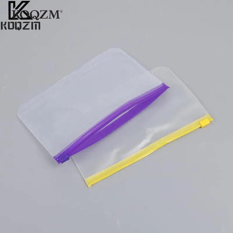 4 Stuks A6 6-Holes Bindmiddel Zakken Waterdichte Pvc Enveloppen Rits Bindmiddel Zakjes Reiziger Notebook Organizer