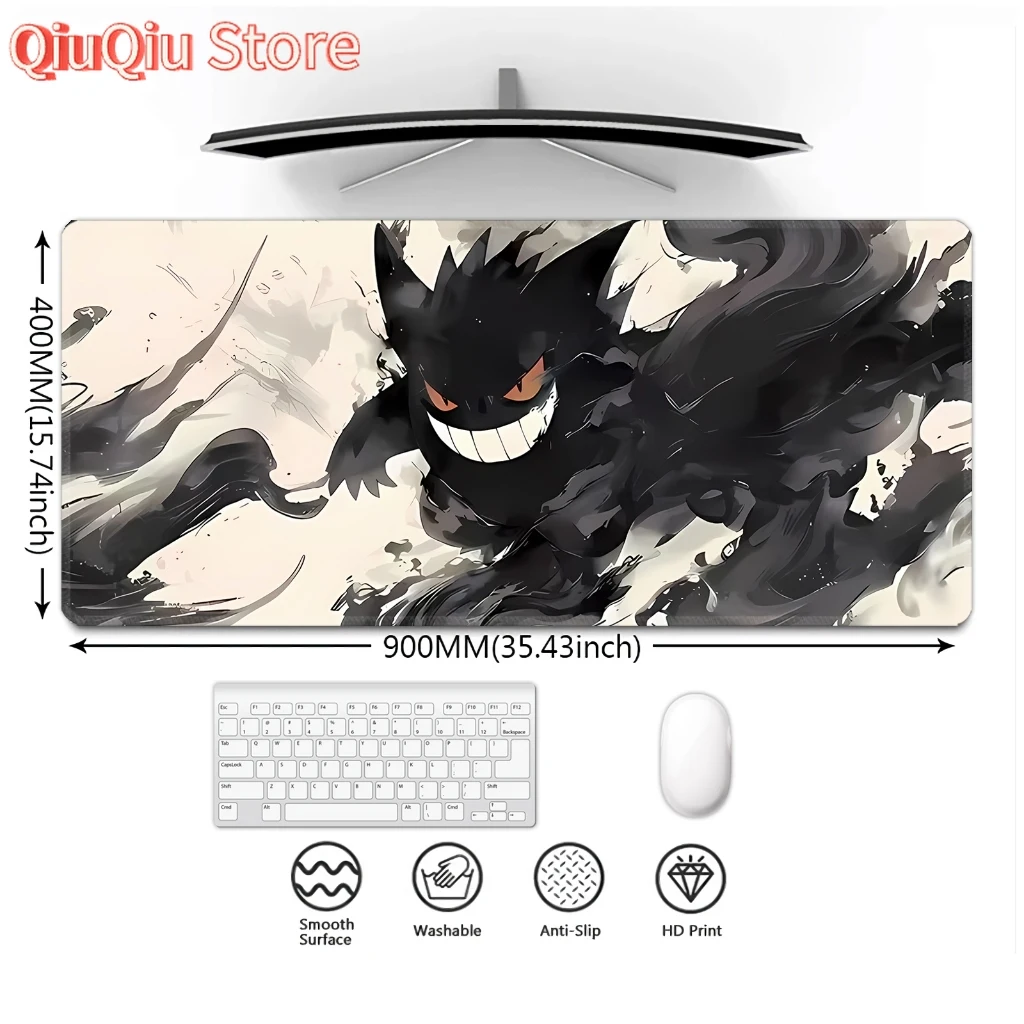 Miếng Lót Chuột Chơi Game Để Bàn Thảm Dễ Thương Gengar Pokemon Chống Thấm Nước Chống Trơn Trượt Mousepad Lớn Tùy Chỉnh Mở Rộng B