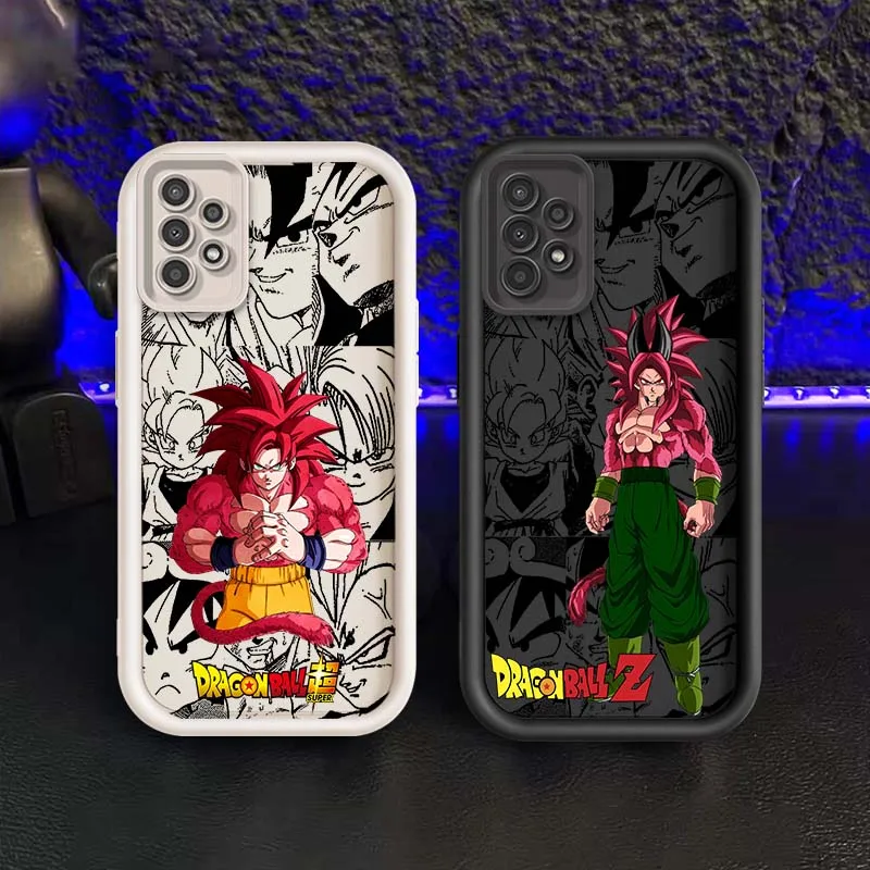 

Trendy Anime Son Goku Phone Case For Samsung A73 A72 A56 A55 A54 A53 A35 A32 A25 A24 A23 A21s A14 A05 5G Eye Ladder