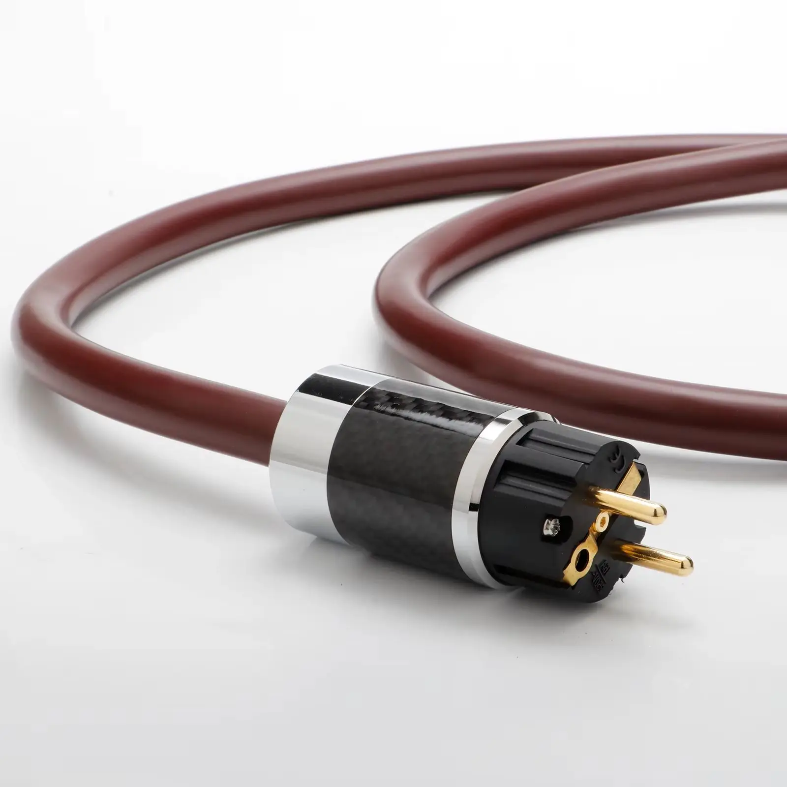 

Hifi Preffair D520 US/EU Power Cable IEC320 C15 Cable Carbon Fiber Power Connector Cord AC Power cable