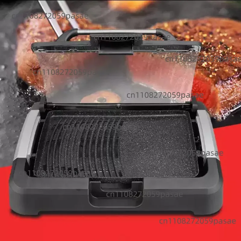 Split-Style Korean Smokeless Non-Stick Electric Griddle / Multifunctional Electric Grill