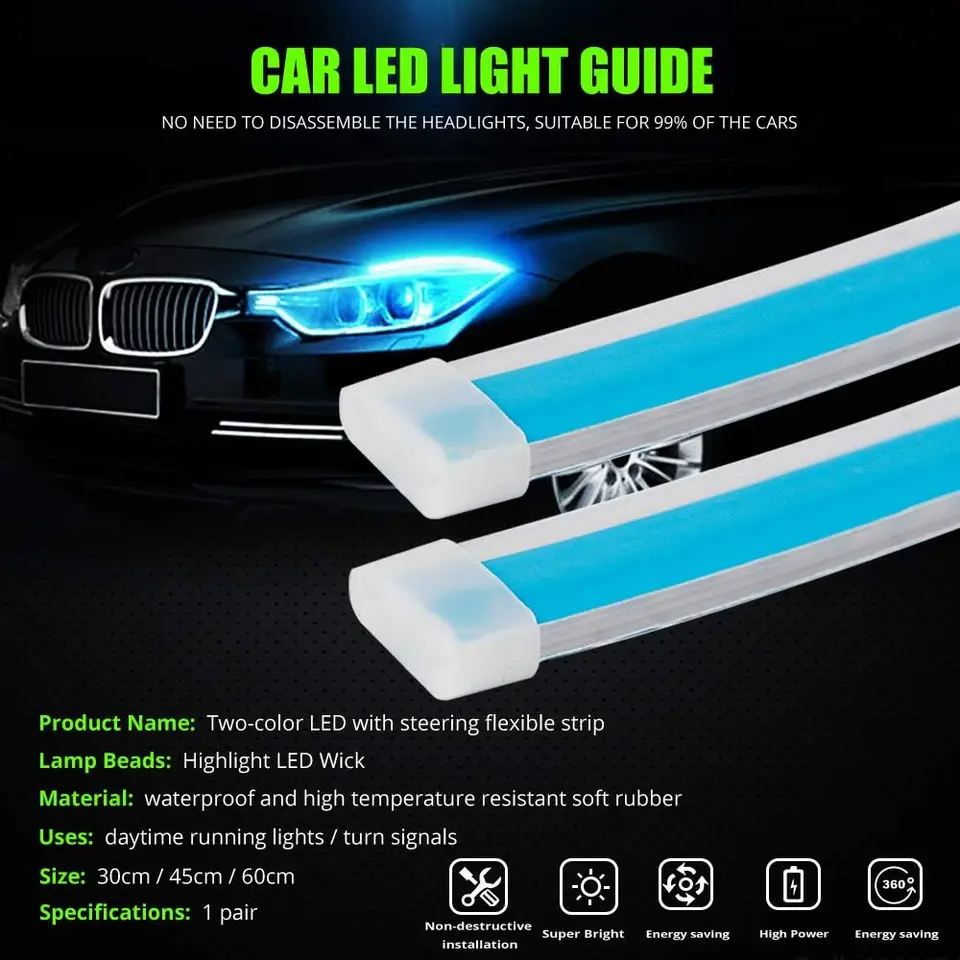 Car styling super bright LED daytime running lights 17cm waterproof car DRL COB Car styling super bright LED daytime running lights 17cm waterproof car DRL COB