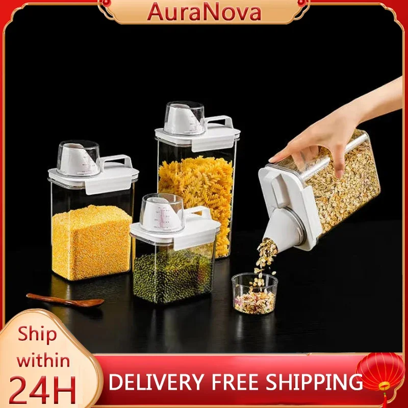 キッチン用密閉食品保存容器、穀物保存容器、缶詰保存容器、再利用可能な洗濯洗剤ディスペンサー