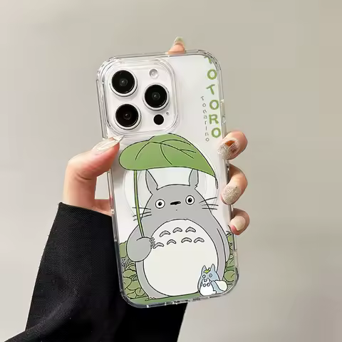 T-Totoros Magnetic Case for Samsung Galaxy S25 Edge S24 S23 S22 S21 Ultra Plus FE A56 A55 A54 A36 A35 A26 A16 A15 Silicone Cover