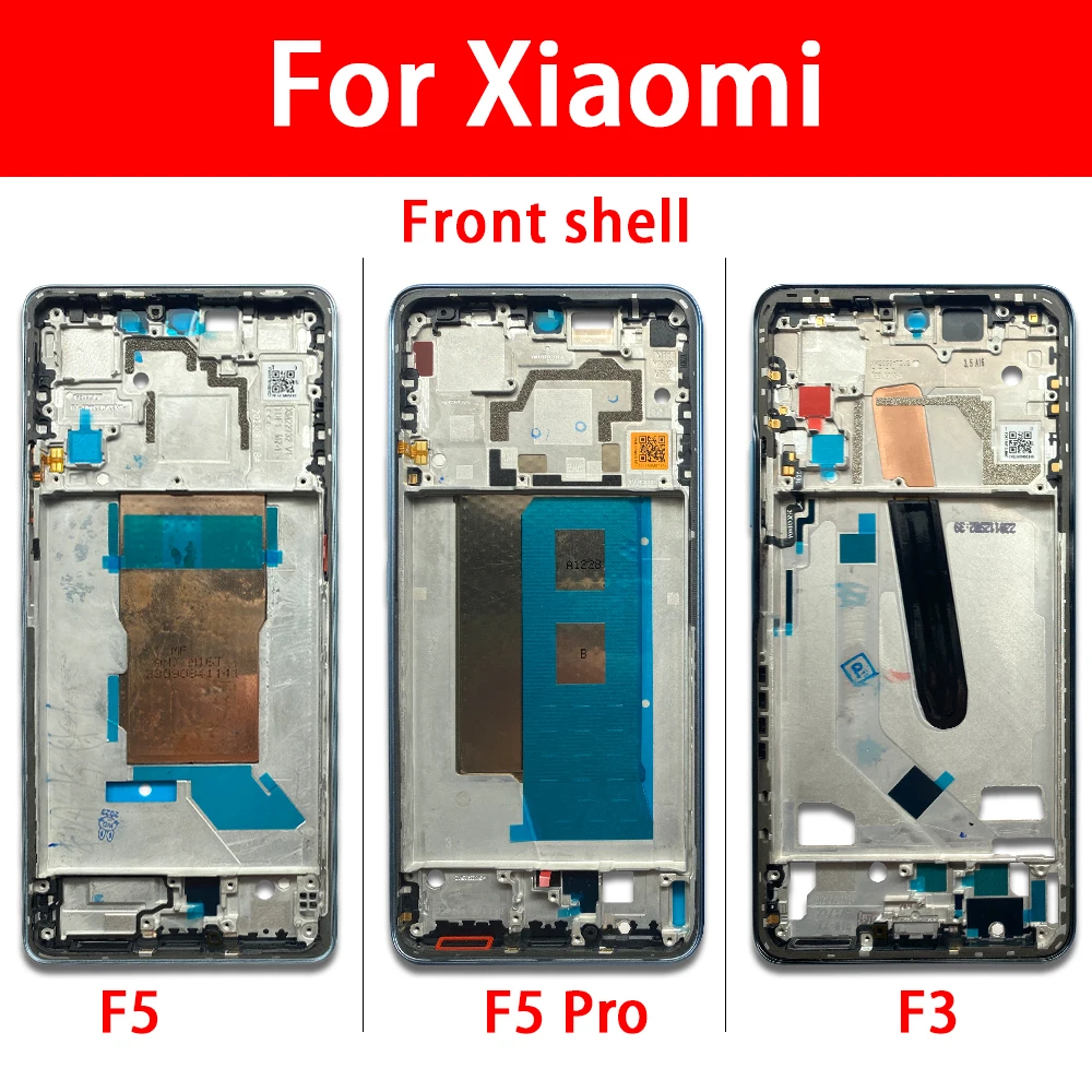 For Xiaomi Poco F3 F4 F5 Pro Front Housing Bezel Frame Housing Chassis Plate LCD Display Bezel Faceplate