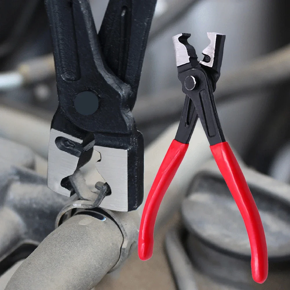 Professional Clamp Plier Clic-R Type Collar Hose Clamp Hand-held Oil Pipe Flat Band Ring Pliers Car Disassembly Tool