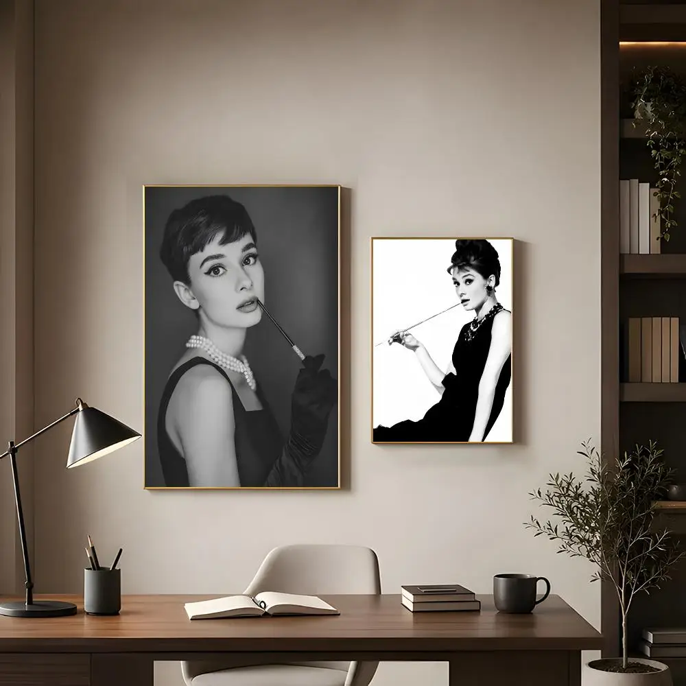 Classic Actress A-audrey Hepburn Poster Modern Interior Wall Decor & Trendy Home Highlights