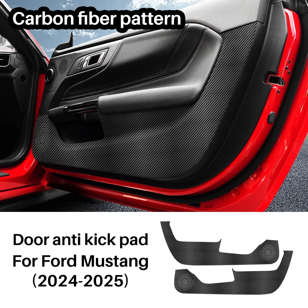 

Anti-kick Pad Suede Leather Door Protect Sticker For Ford Mustang 2024 2025 Carbon Car Door Protection Edge Interior Accessories