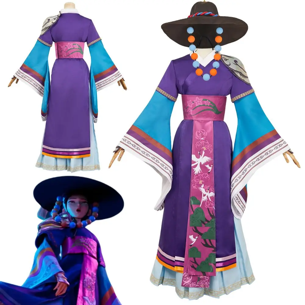 

Костюм для косплея The First Hunter Kpop Demon Hunters, маскировка для женщин и девочек, платья, шляпа, наряд для ролевых игр, карнавальный костюм на Хэллоуин