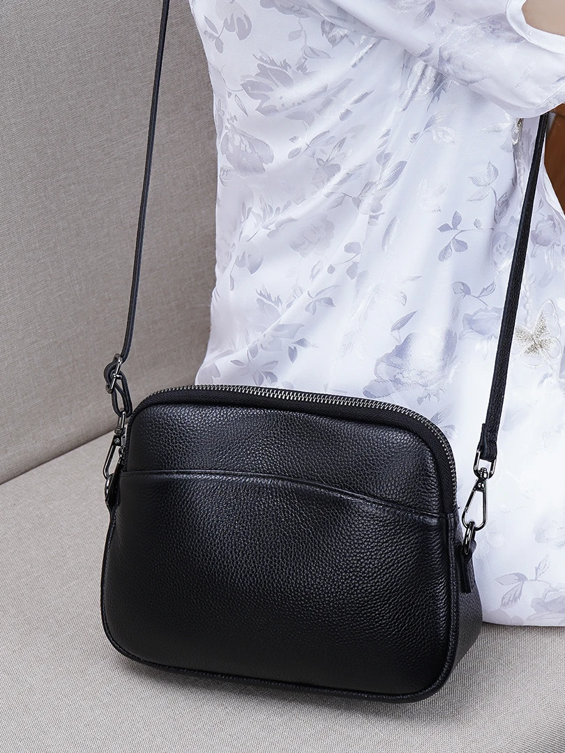 

2025 New Sle ell Bag Single oulder Casual Crossbody Small Leather Bag Top Layer Cowhide Simple Design Korean Sle