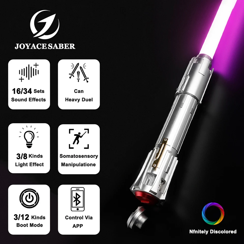 Lightsaber Ben Solo Xenopixel Light Saber Jedi Neopixel Metal Handle Laser Sword Cosplay Heavy Dueling Luminous Cosplay Toys