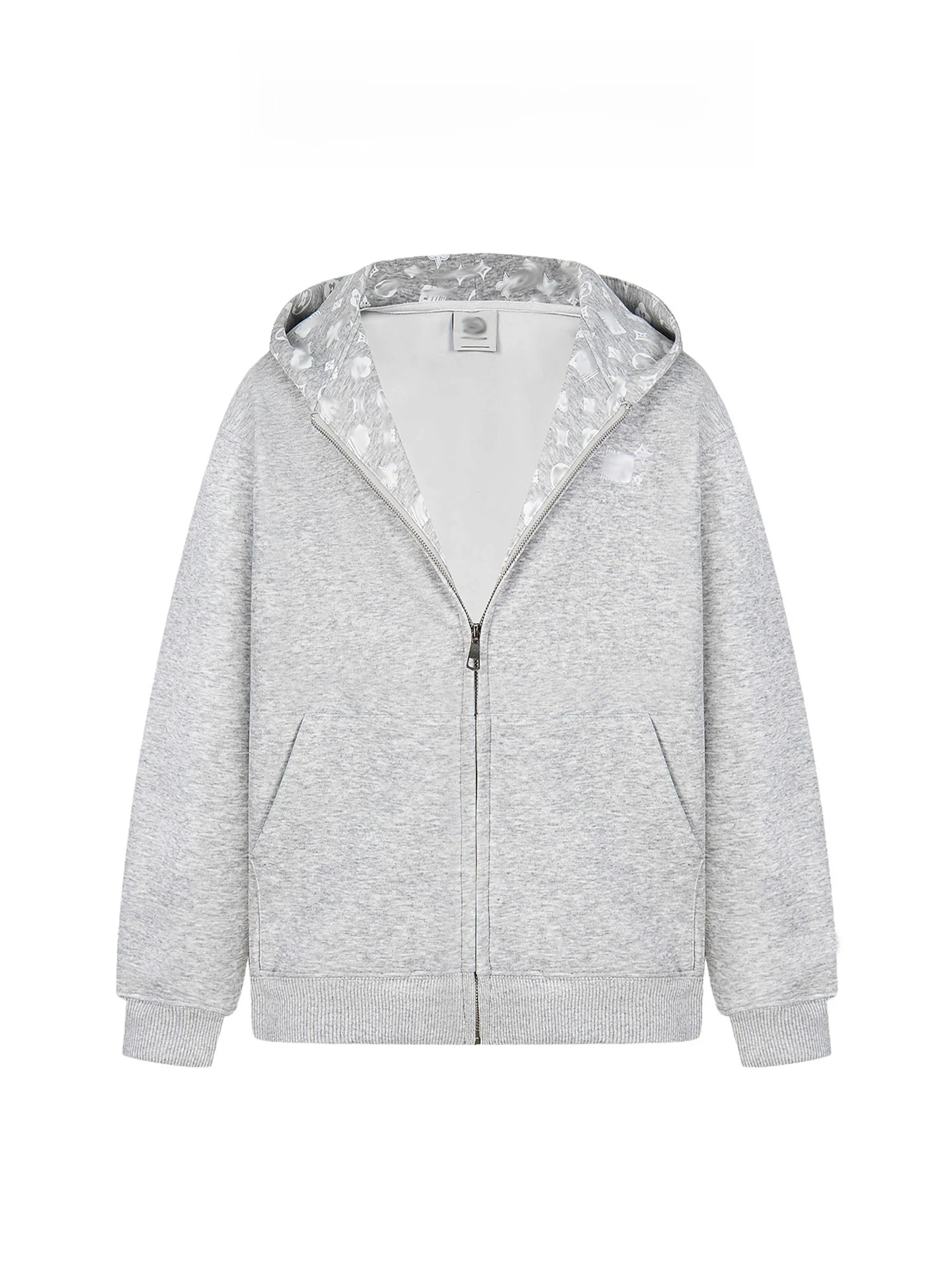 

American Sle Printed Open Cardigan Hoodie Jaet Women's Loose Zipper Top Trendy Brand Casual Long Sve Hooded Coat