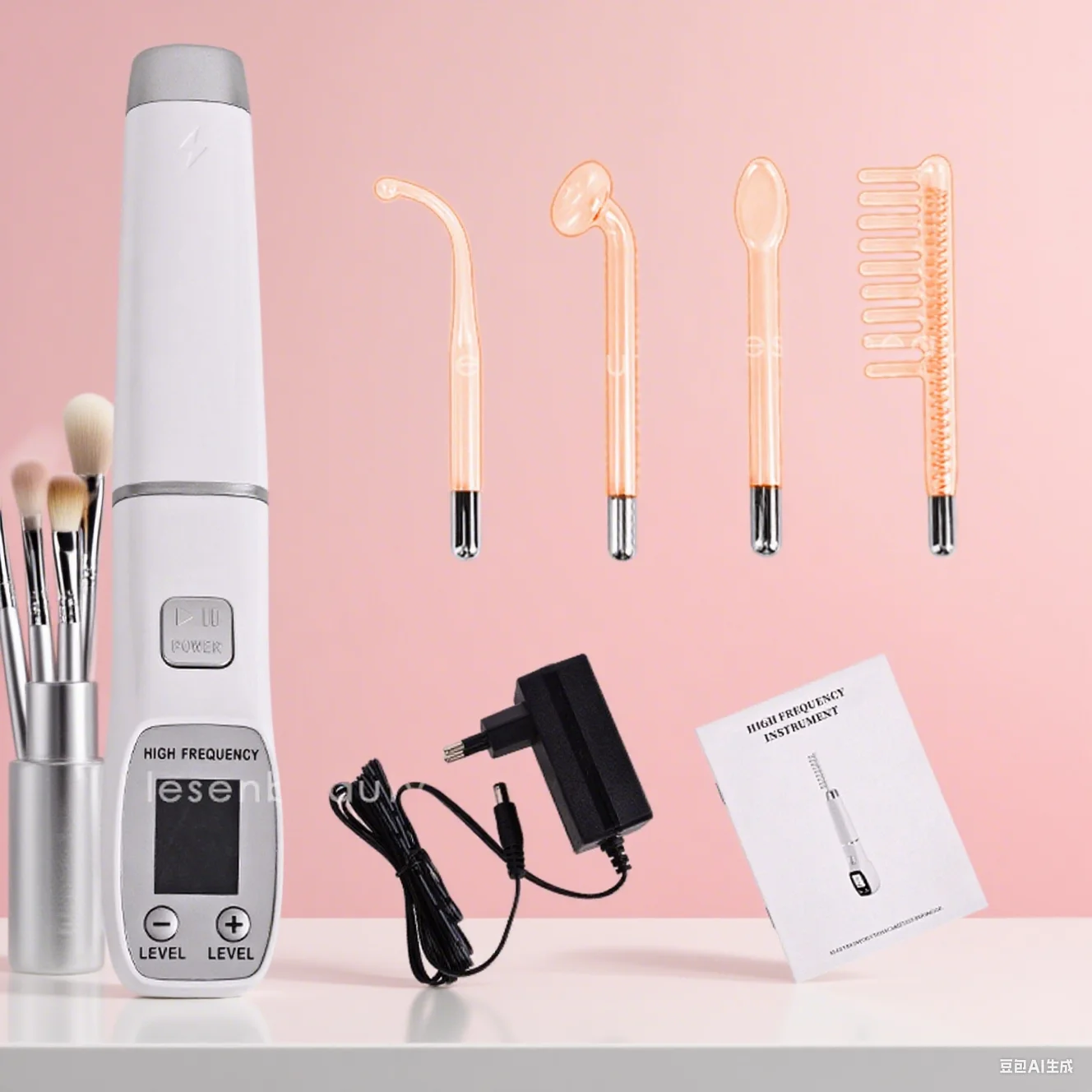 

4 in 1 Electrode Glass Tube Machine High Frequency Skin Spot Acne Wand Facial Spa Face Skin Care Electrotherapy lesen Beauty us