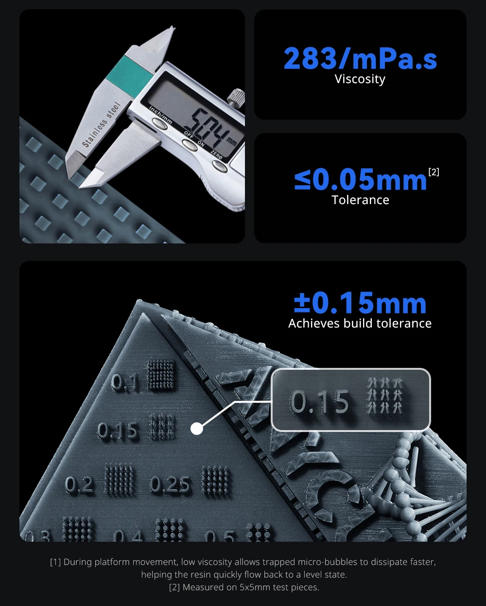 Anycubic 2.0 3D-Drucker-Harz Photopolymer-Harz Höhere Zähigkeit & Elastizität ABS-ähnlich Schnelle Aushärtung Hohe Präzision – Detail 4