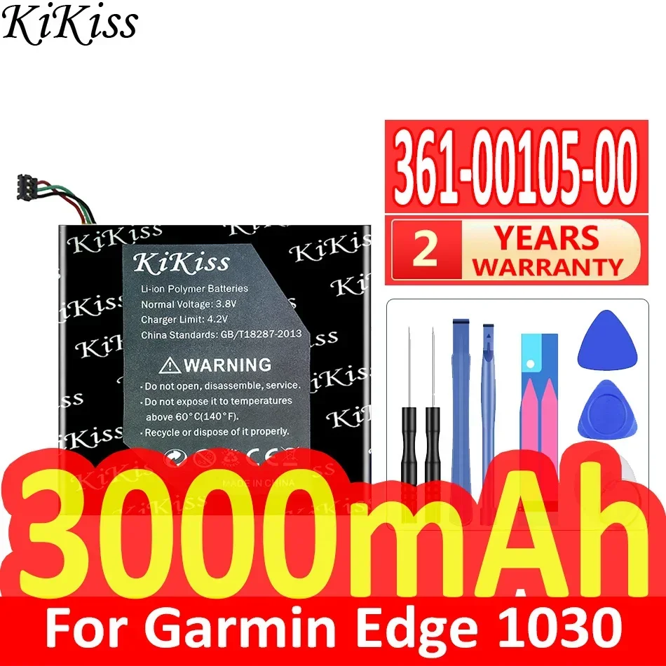 3000mAh KiKiss Powerful Battery 361-00105-00 For Garmin Edge 1030 GPS Handheld