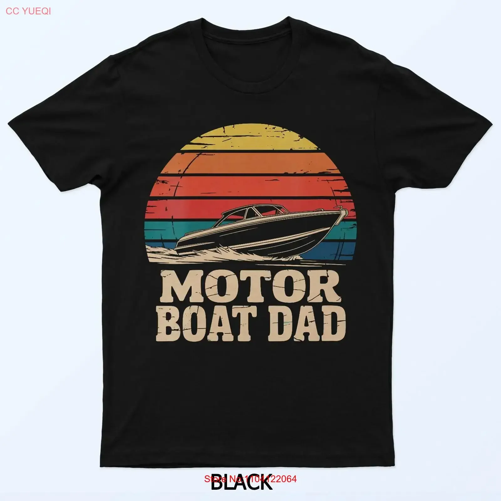 Motor Boat Dad Retro Motorboating Father's Day Men Boater T Shirt vintage Washed homme Top For Everyday Wear Versatile