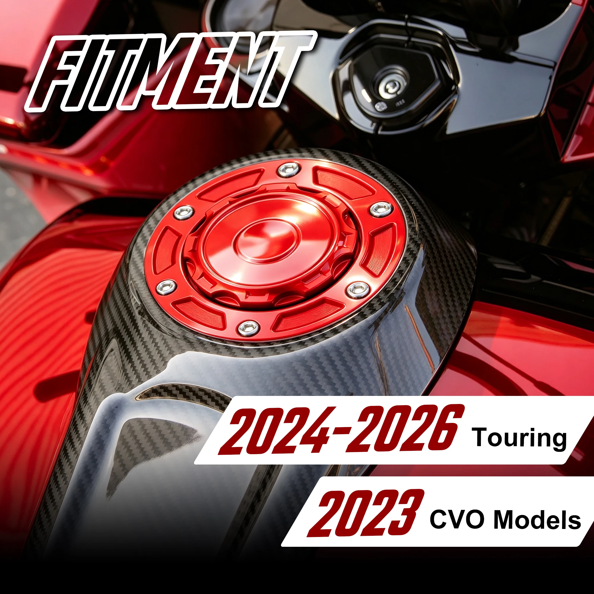 Fuel Gas Cap for Harley Touring 2024-2026 Road Glide Road King Street Glide Electra Glide and 2023 CVO