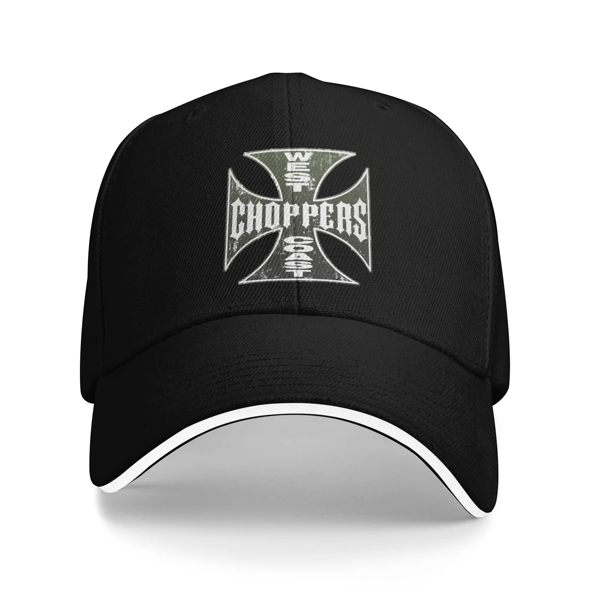 Custom West Coast Iron Cross Baseball Cap Men Women Breathable C-Choppers Dad Hat Sports