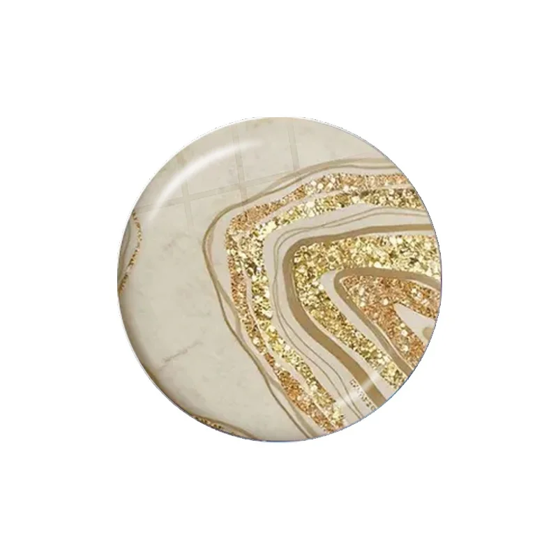 Gold Marble Pattern 10pcs 12mm/14mm/16mm/18mm/20mm/25mm/30mm Round Photo Glass Cabochon Demo Flat Back Making