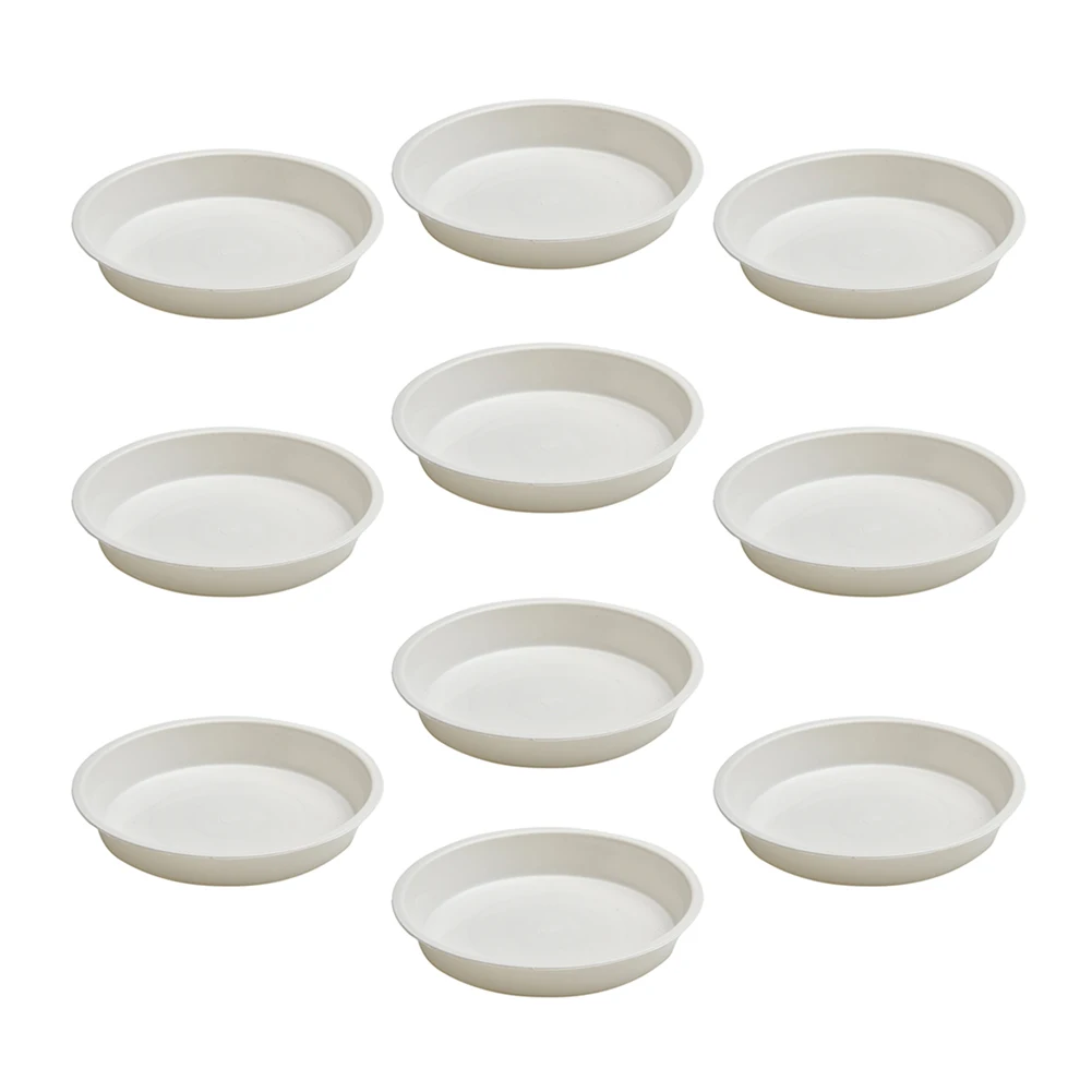10 Pack PP Round Succulent Plant Pot Saucers for Indoor Outdoor Use Balcony Living Room Bedroom Office Courtyard Decor
