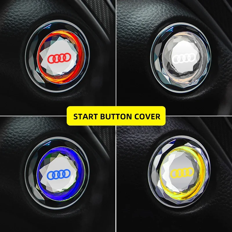 

One Click Start Trim Cover Engine Ignition Start Stop Button Protective Cover for Audi A1 A3 8P 8V A4 A5 A6 A7 A8 Q3 Q5 Q7 Q8 TT