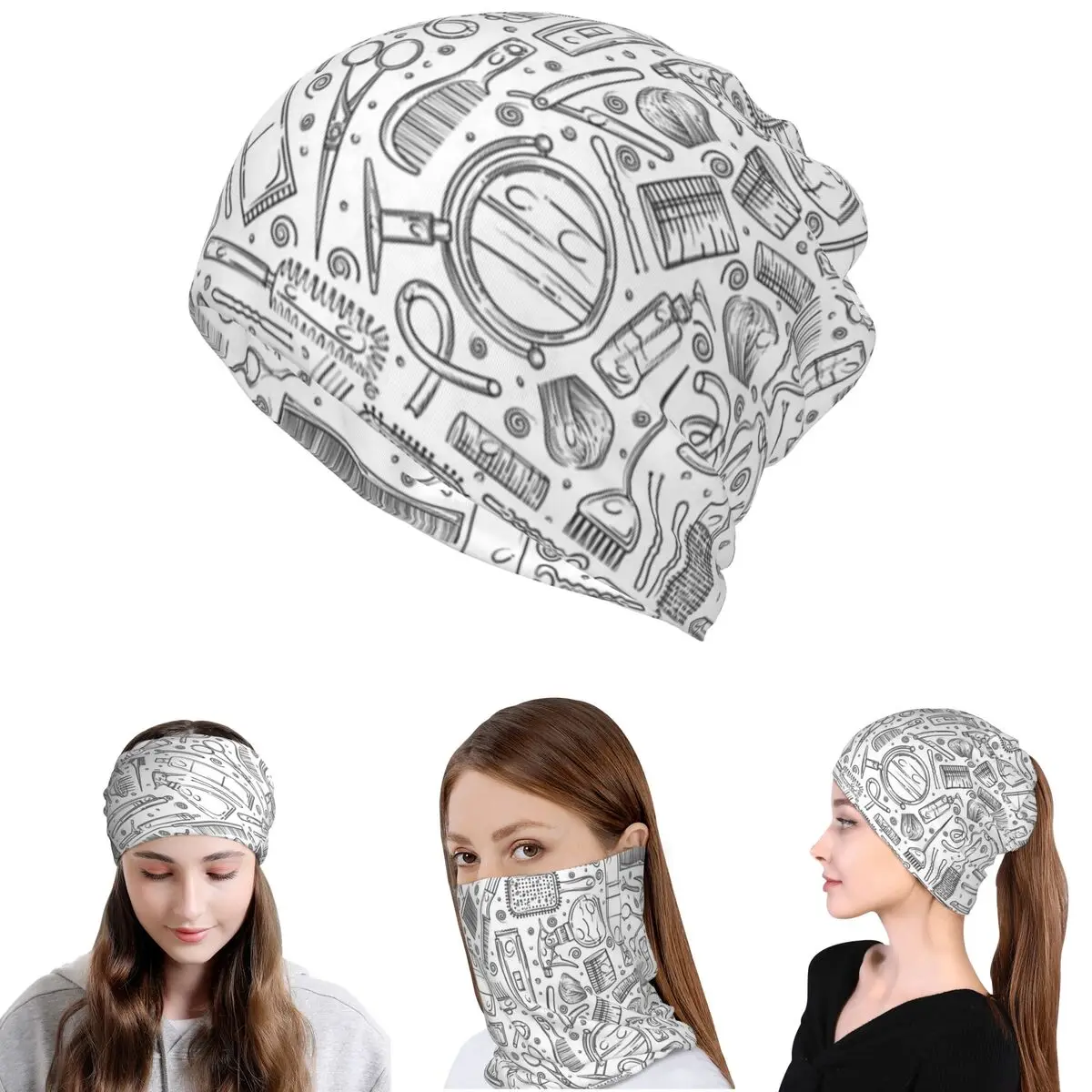 

Многофункциональный головной убор/аксессуар для волос: бандана, шарф-воротник, шапка-бини. Унисекс, для взрослых, всесезонный.