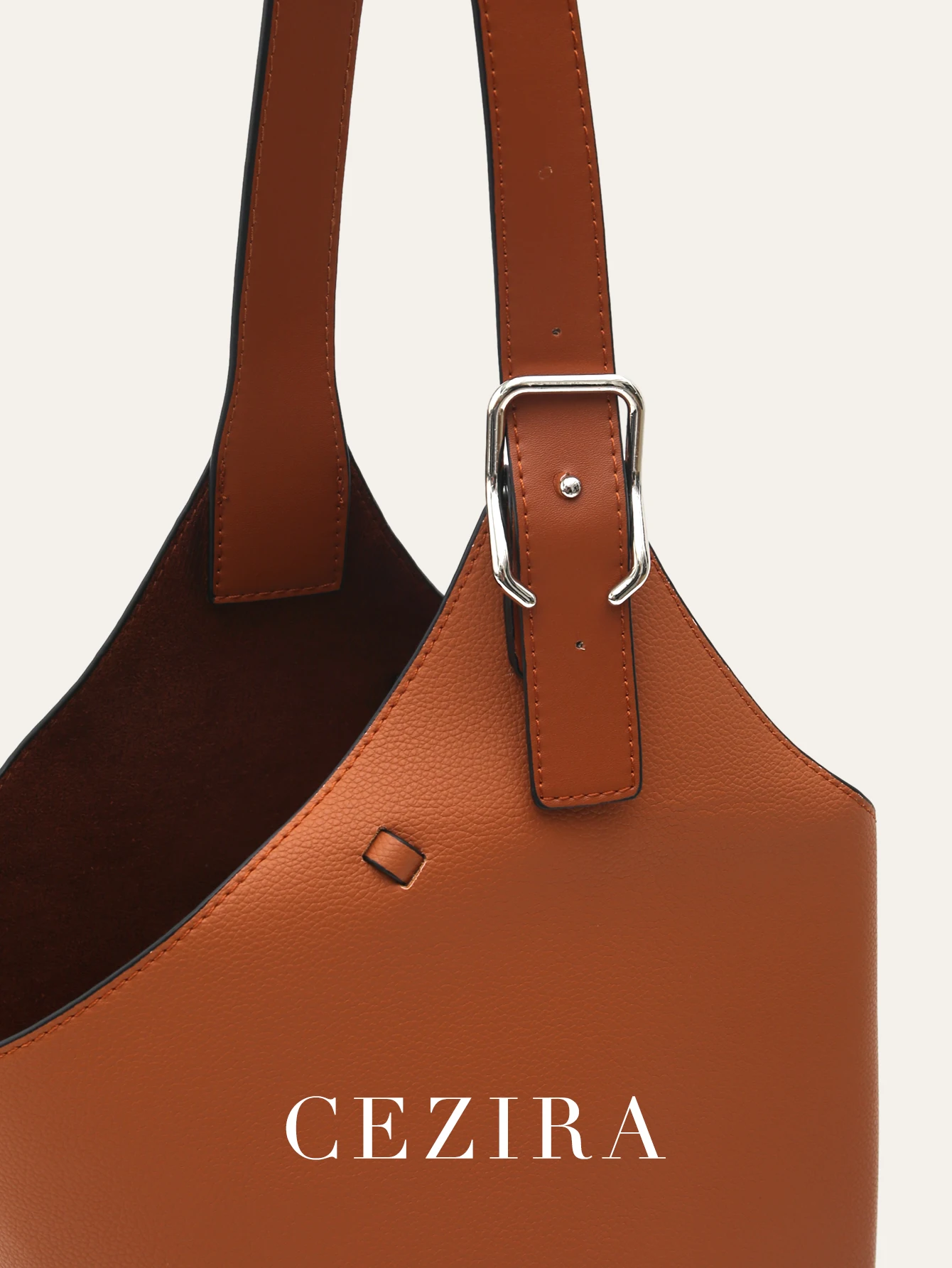 CEZIRA borse a tracolla in pelle PU di marca da donna Fashion Casual di grande capacità Hobo Bucket grandi borse con borsa interna Daily Vegan